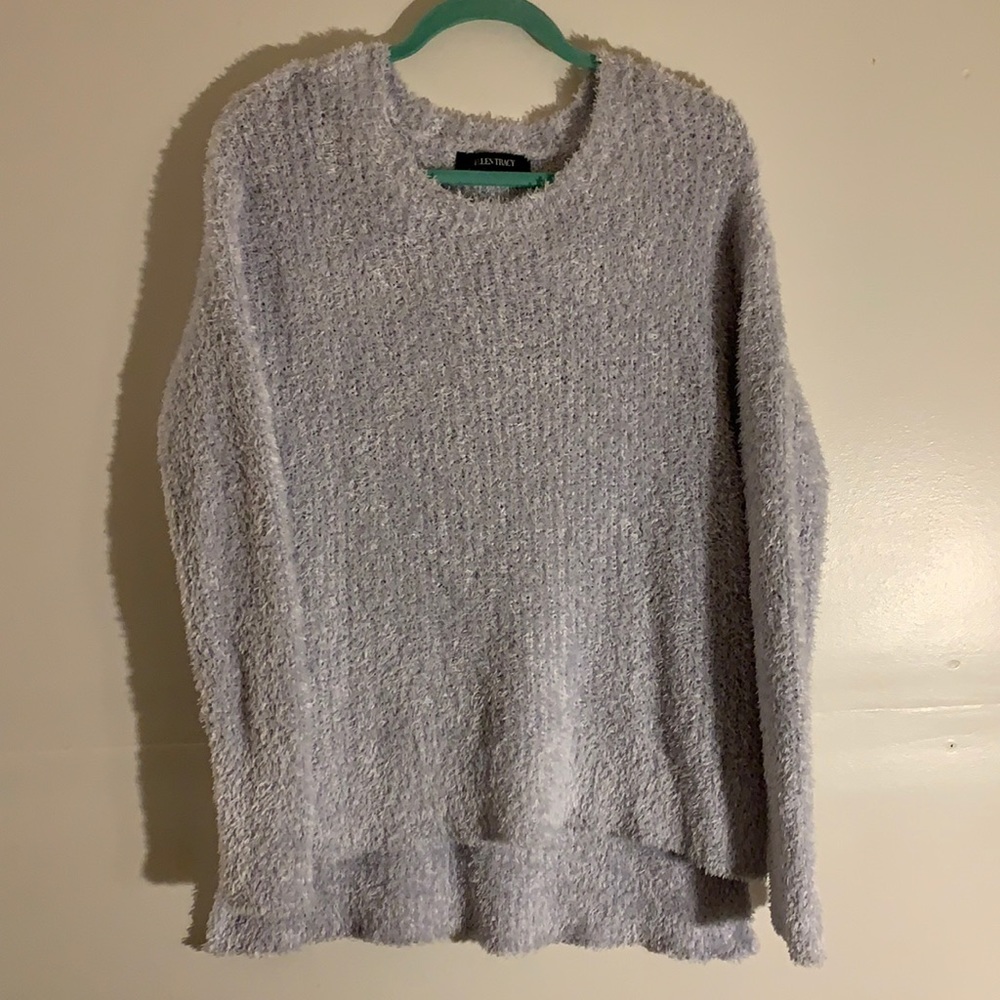 Ellen Tracy gray low high sweater